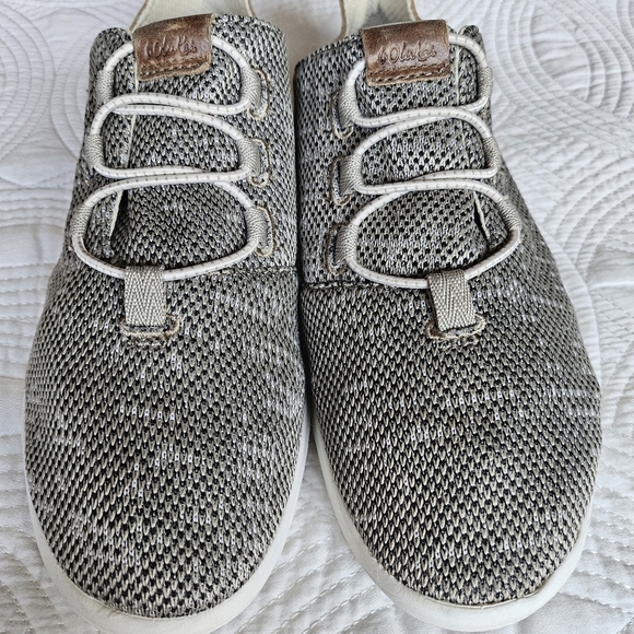 EUC Olukai Womens Hale'iwa Li Ha'a Women Size 7.5 Brown Grey Slipon - Picture 8 of 16